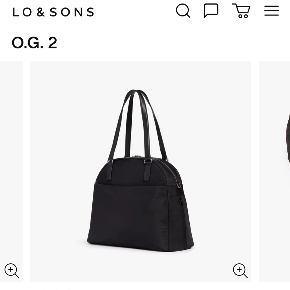 Lo & Sons Black Tote Bag with Modern Design